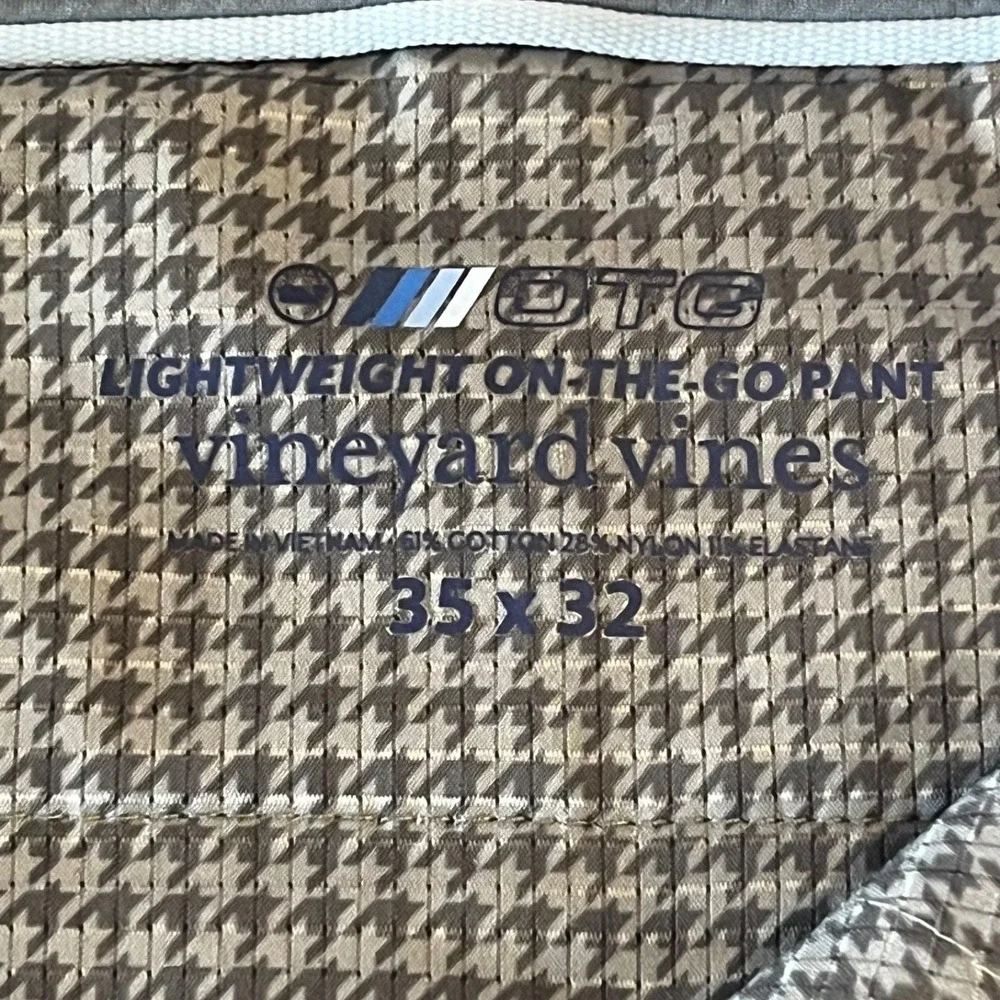 Vineyard Vines‎ Pants Mens 35x32 OTG LIGHTWEIGHT Performance Blue-Gray Golf